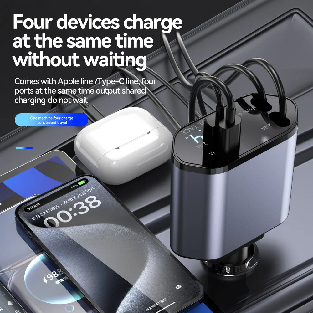 Premium 4-in-1 Car Charger™